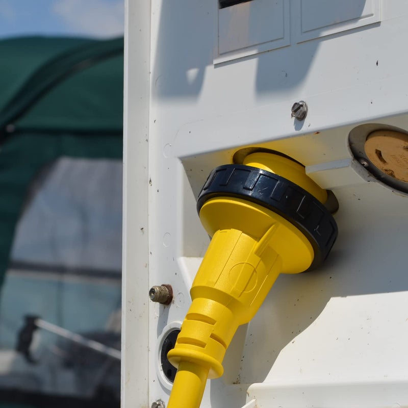 Conntek 30 Amp L5-30 Marine Shore Pigtail Locking Plug Adapter Cord (Yellow) - Image 4